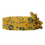 Mardi Gras Mad Hatter and Beads Cummerbund and Bow Tie